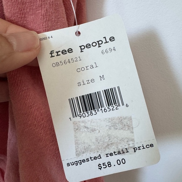 FREE PEOPLE “Love Letter Tube” off shoulder, coral - Picture 4 of 9